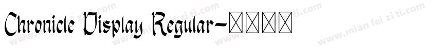 Chronicle Display Regular字体转换